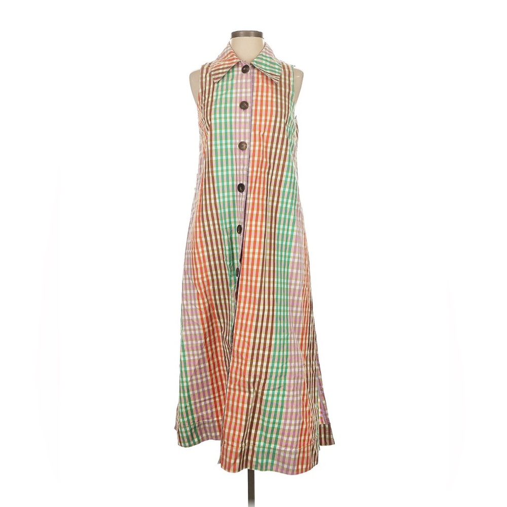 Kate Spade Rainbow Plaid Maxi Dress 🧡💚